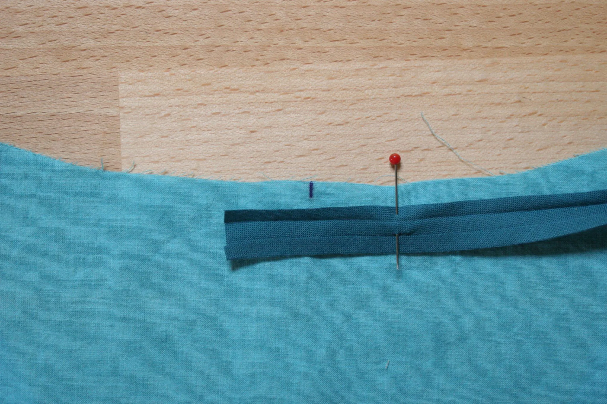How to finish a neckline with bias tape
