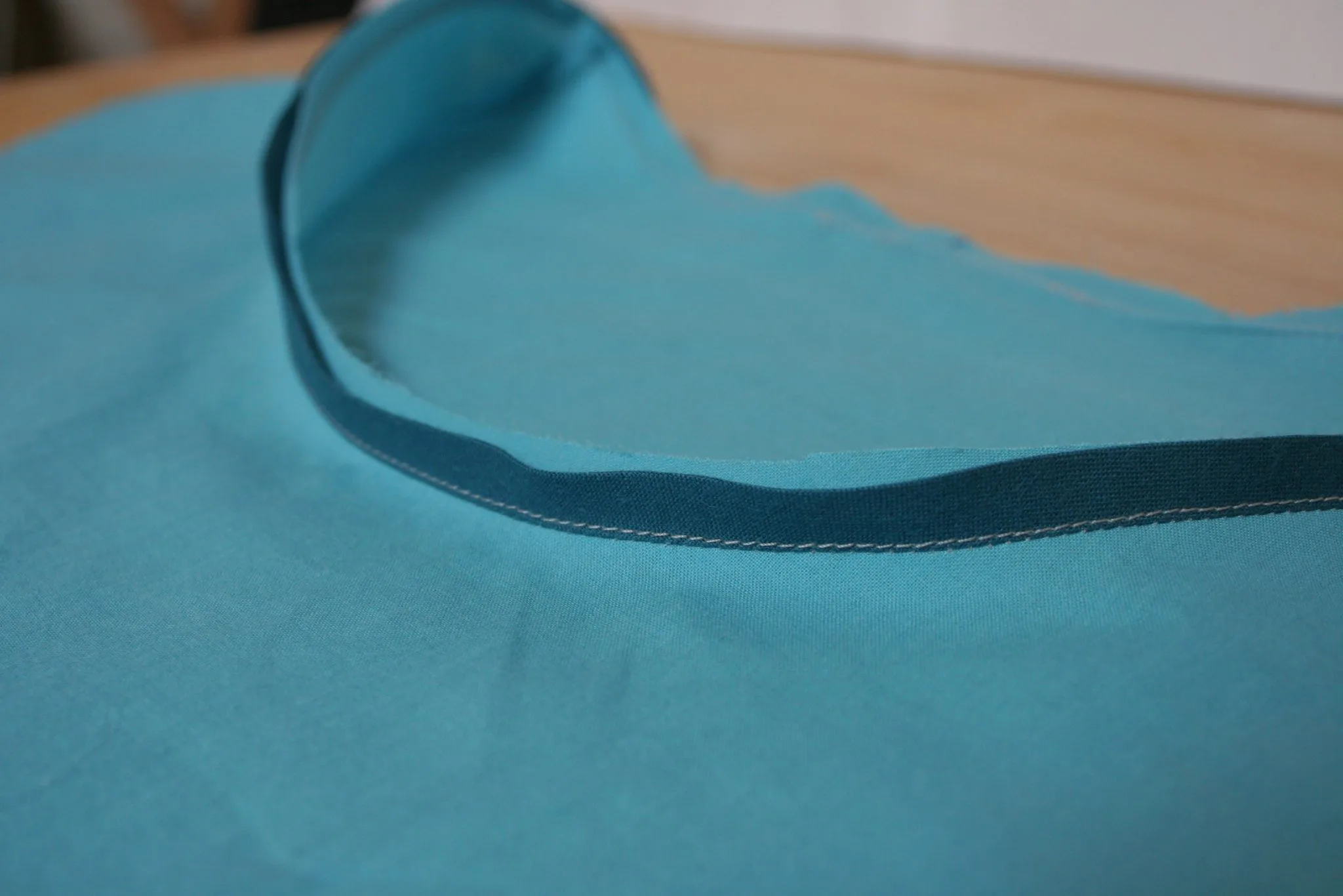 How to finish a neckline with bias tape