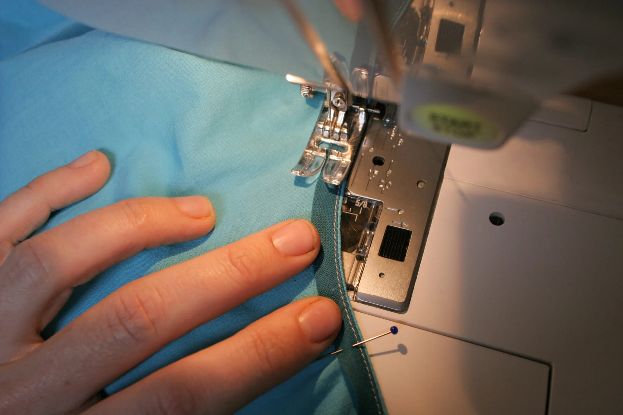 How to finish a neckline with bias tape