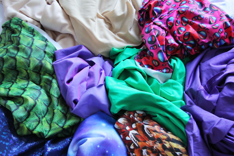 variety of swimsuit fabrics