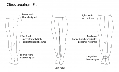 Size Selection and Fit for the Citrus Leggings